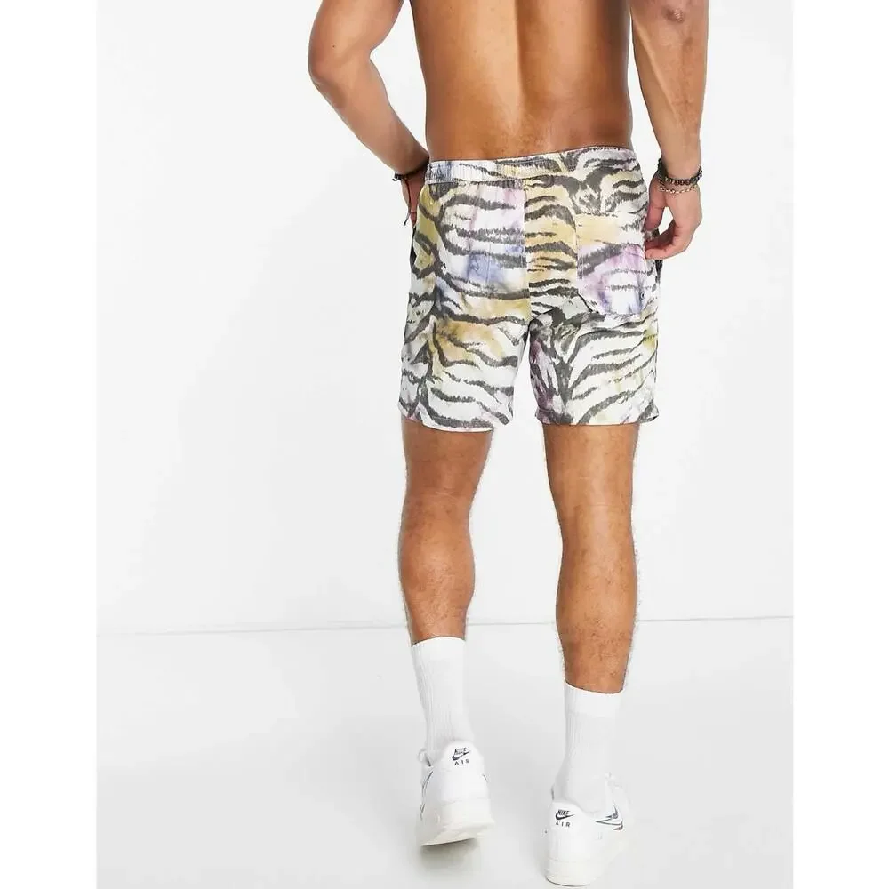 Men’s AllSaints tiger tie dye swim‎ shorts Multicolor Size Small S
